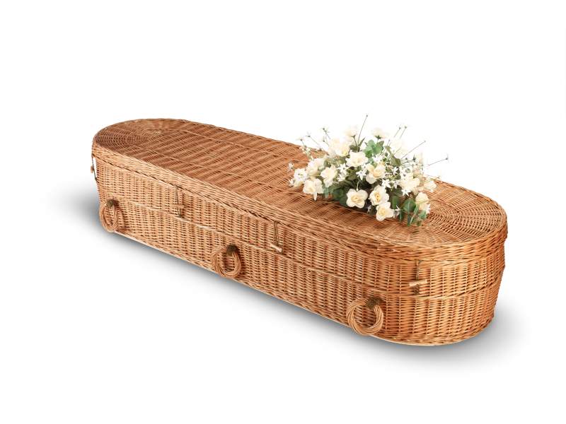 Wicker coffin