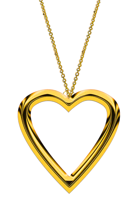 Gold heart necklace