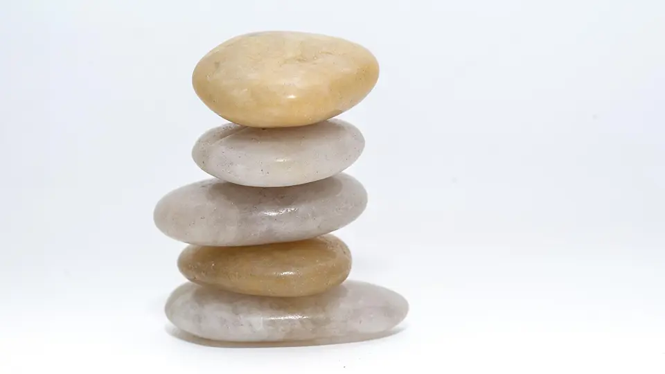 Polished pebble stack