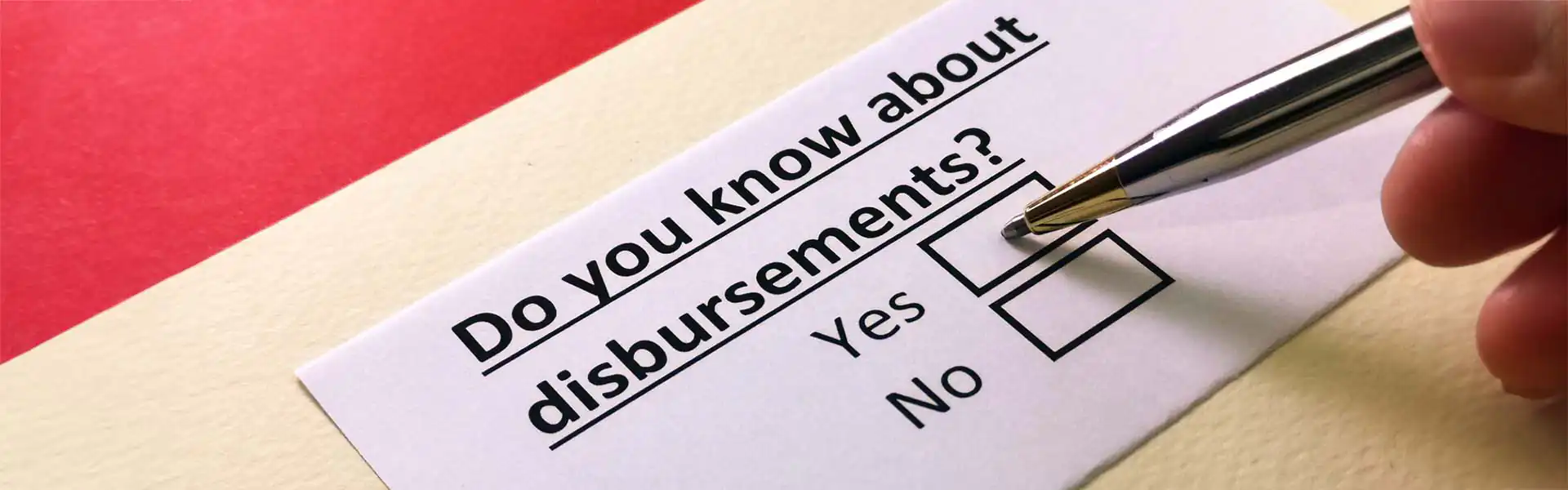 Disbursement form