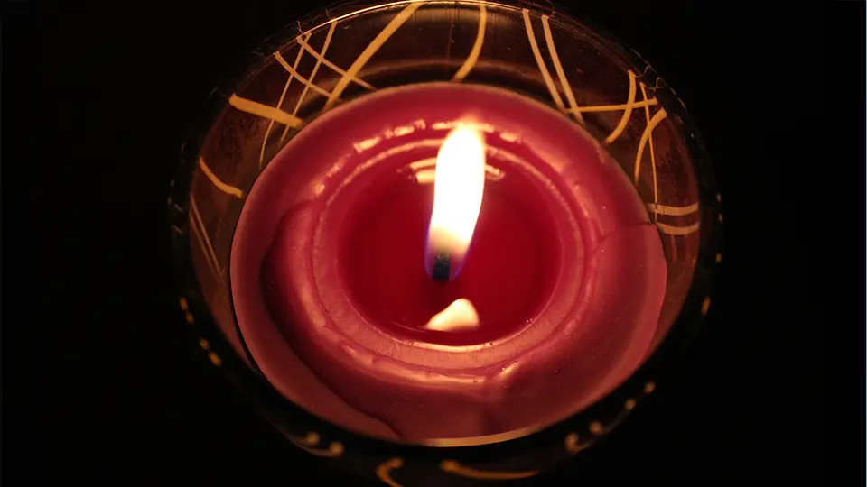 Small red candle