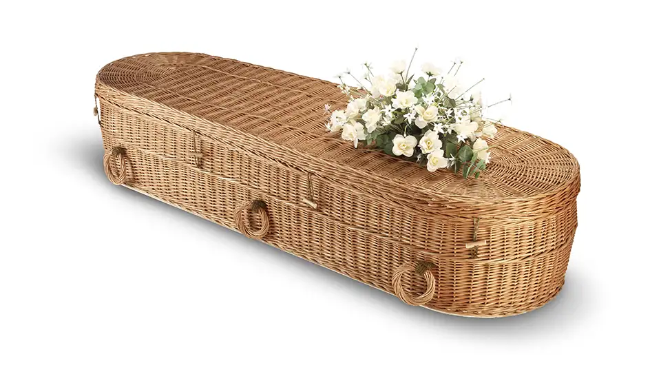 Wicker coffin