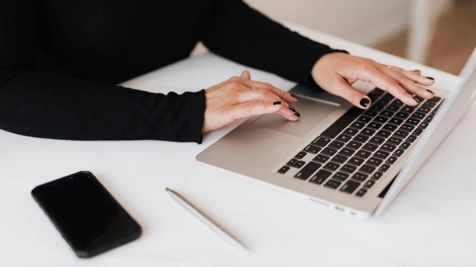 Woman on laptop pc